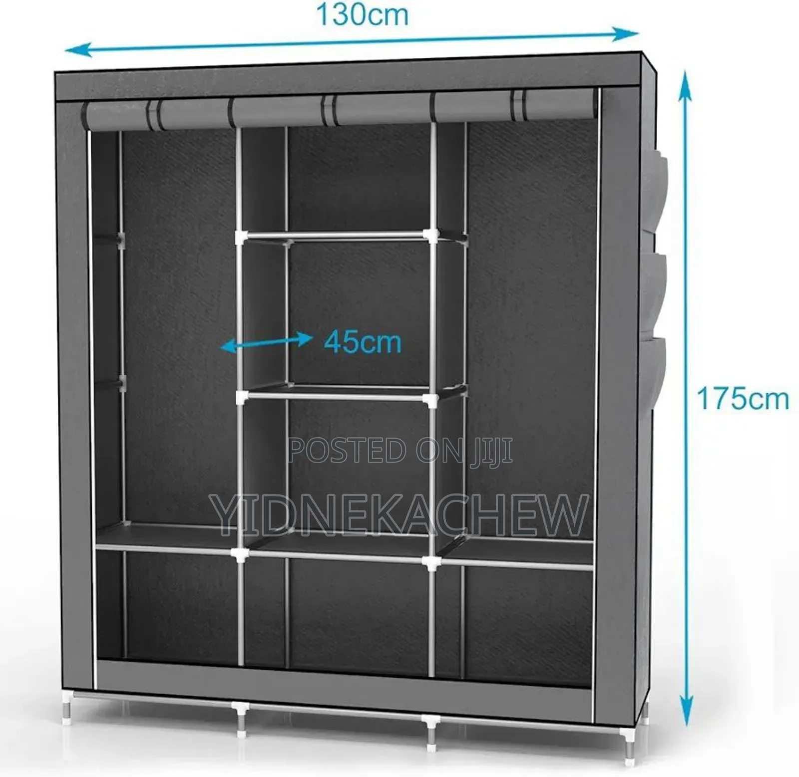 የሸራና የብረት የልብስ ቁምሳጥን