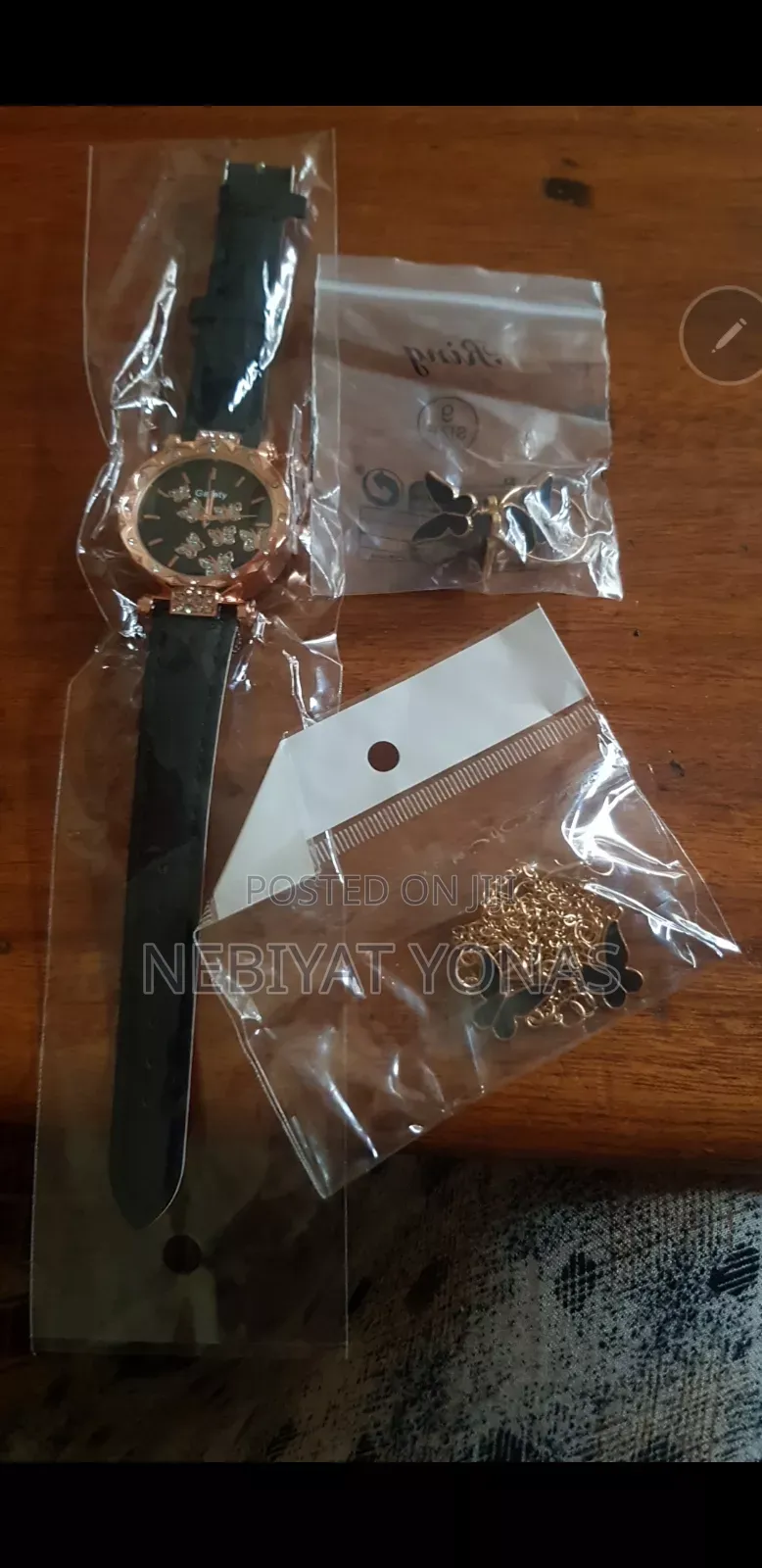 6/1pcs Set Women Watch Ring Necklace Earrings Bracelet Set Watches