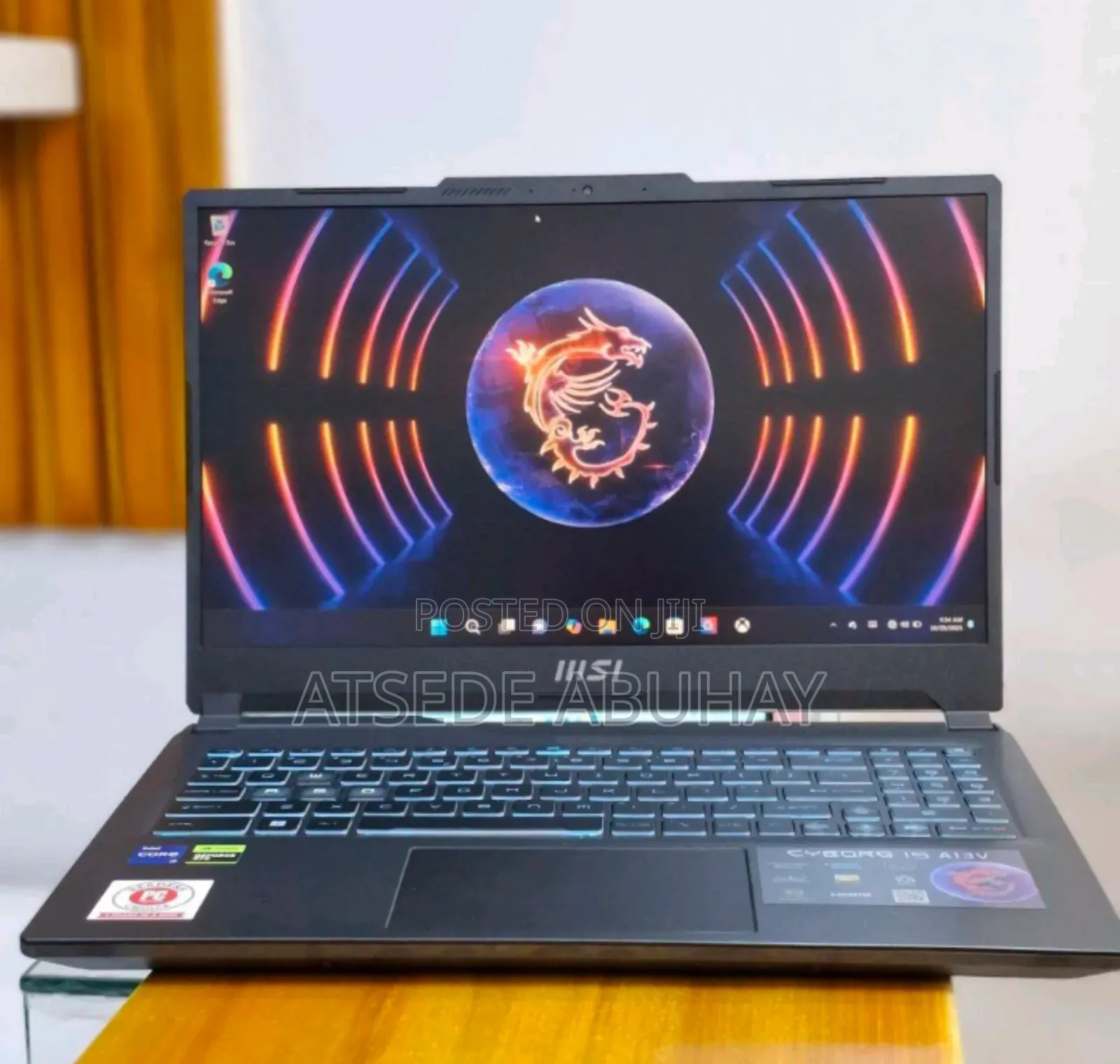 New Laptop MSI Cyborg 15 16GB Intel Core I7 SSD 512GB