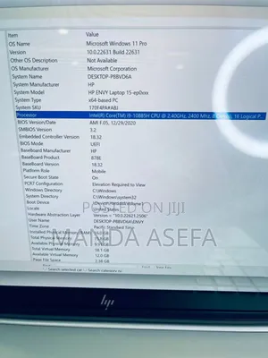 New Laptop HP Envy 15 16GB Intel Core I9 SSD 1T