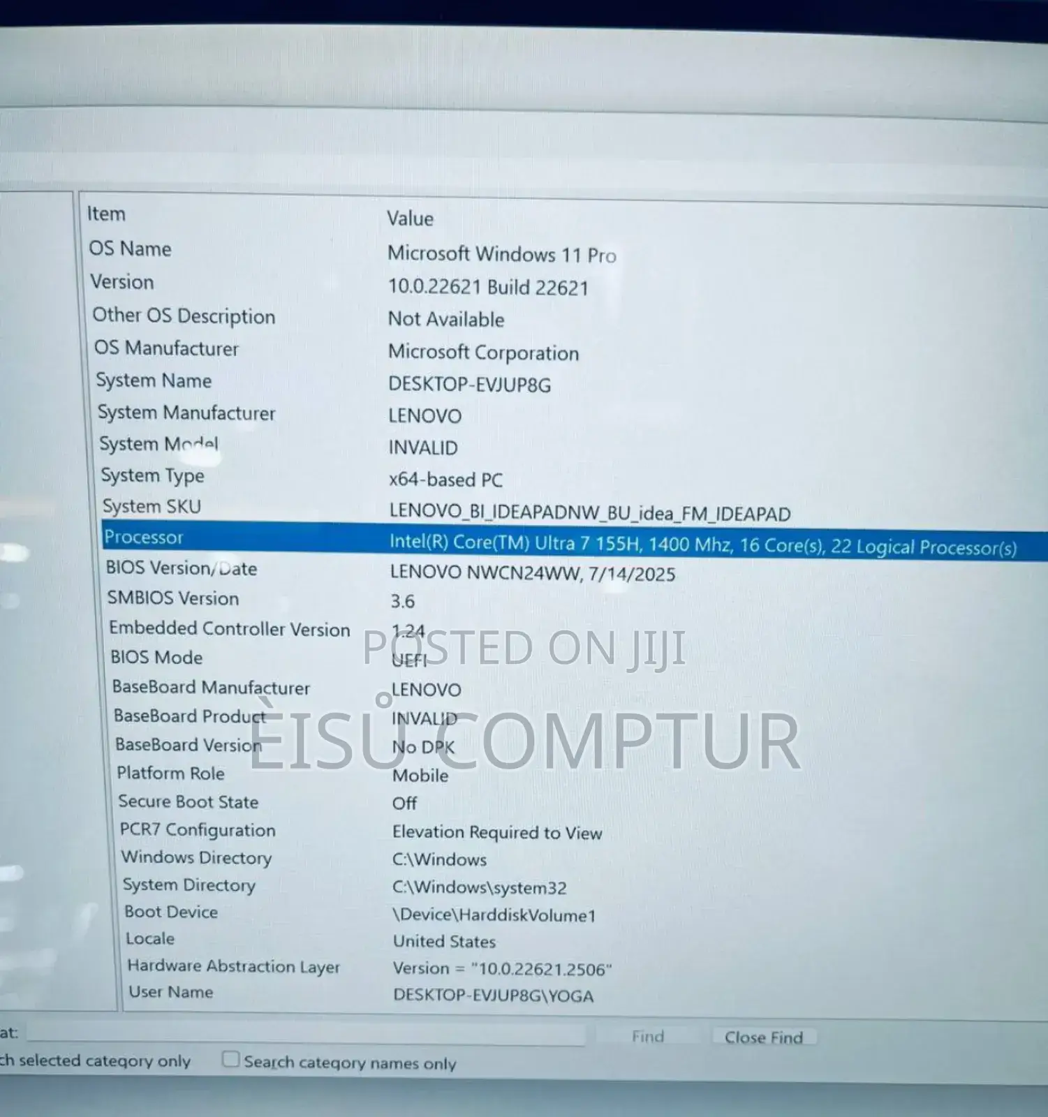 New Laptop Lenovo ThinkPad Yoga 16GB Intel Core Ultra 7 SSD 512GB