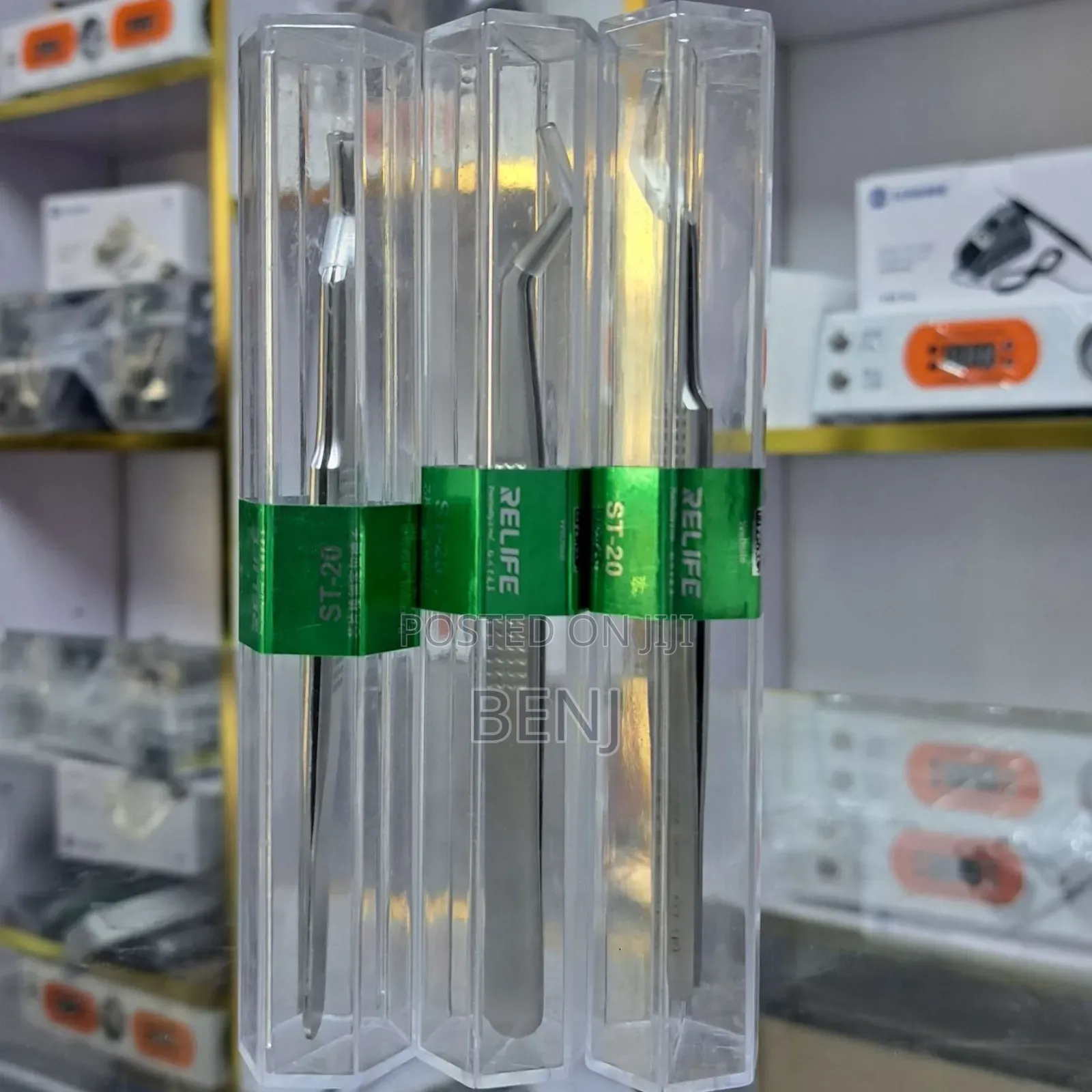 Relife St-20 Non-Magnetic Stainless Steel Precision Tweezers