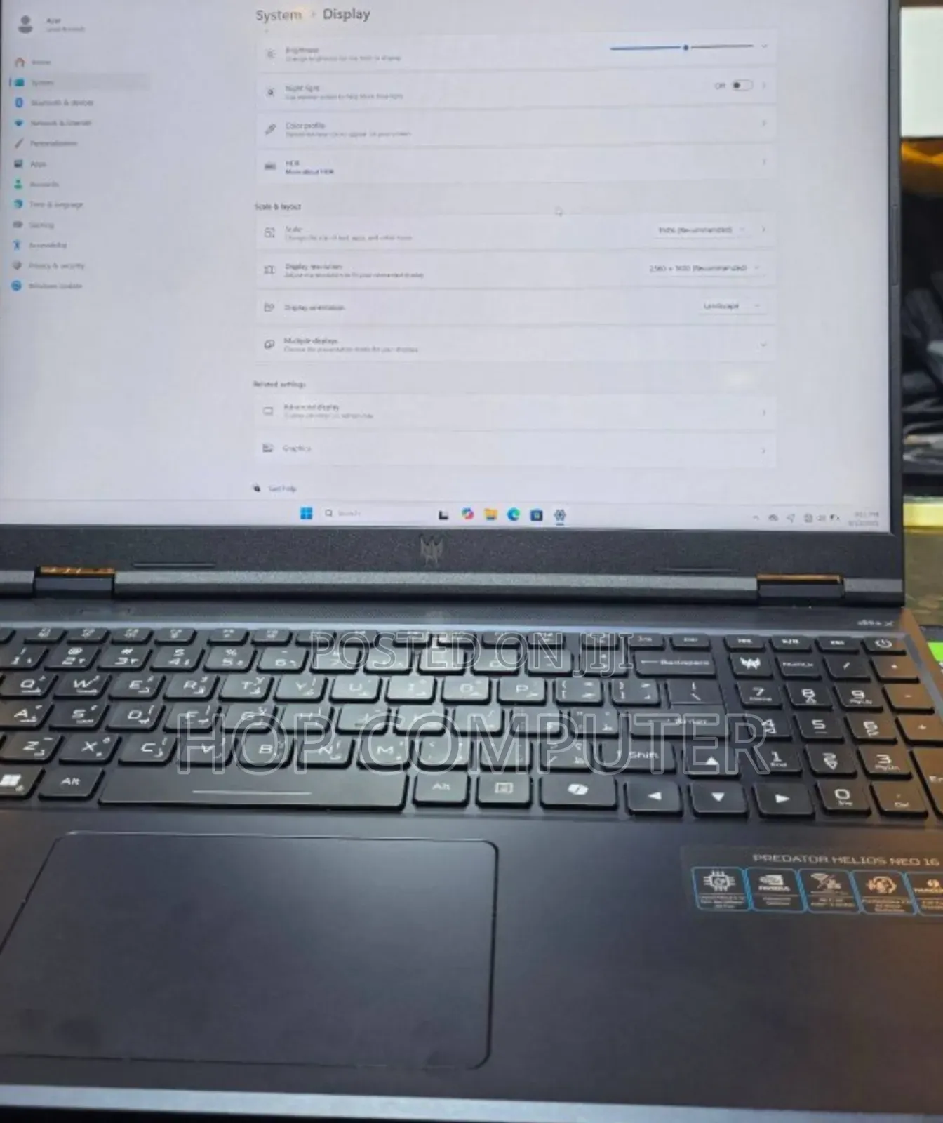 New Laptop Acer Predator Helios Neo 16 16GB Intel Core I9 SSD 1T