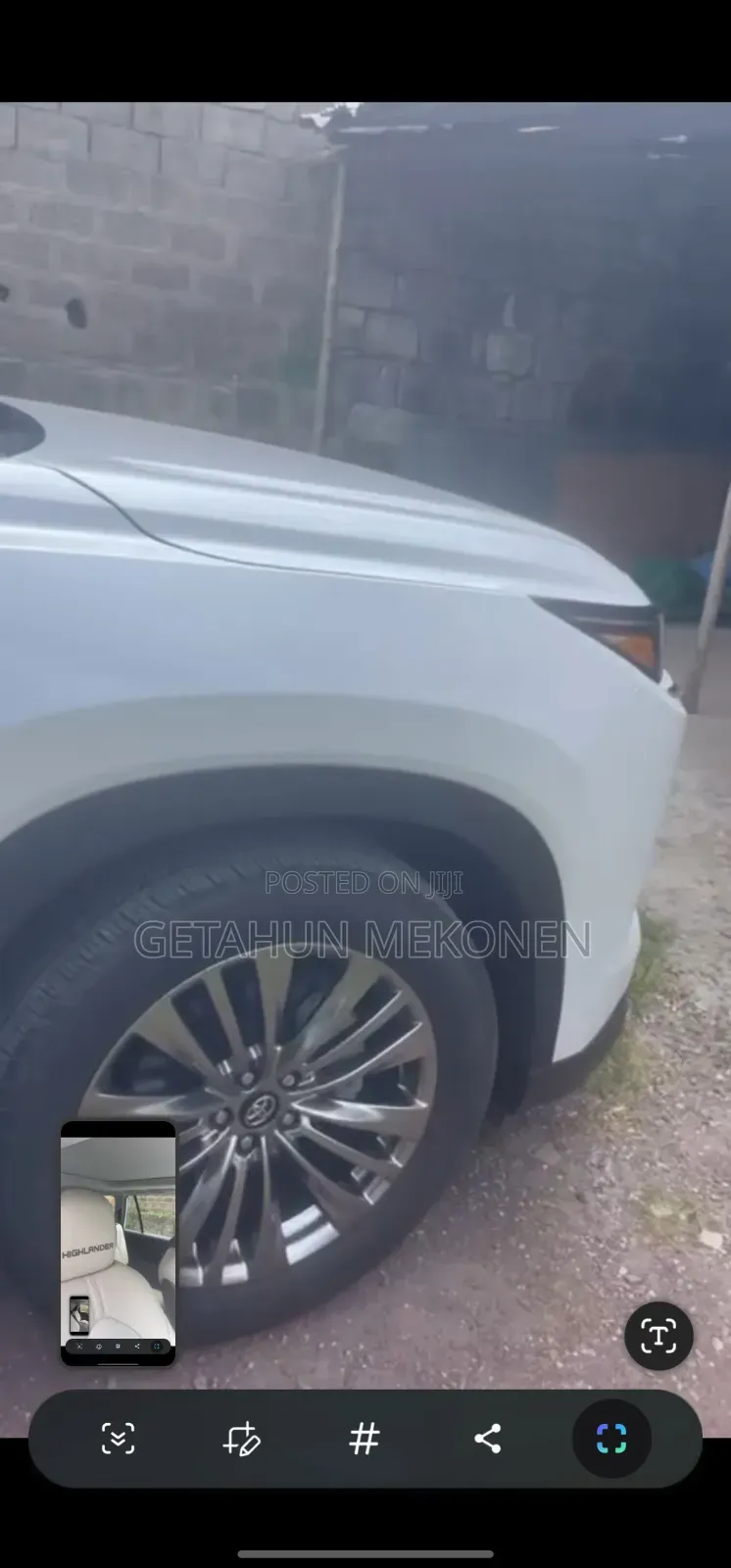 New Toyota Grand Highlander Hybrid 2025 White