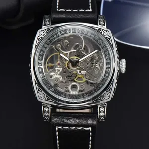 Luxury Men's Watch, Retro Carved ,Waterproof Hollow Men's Mechanical