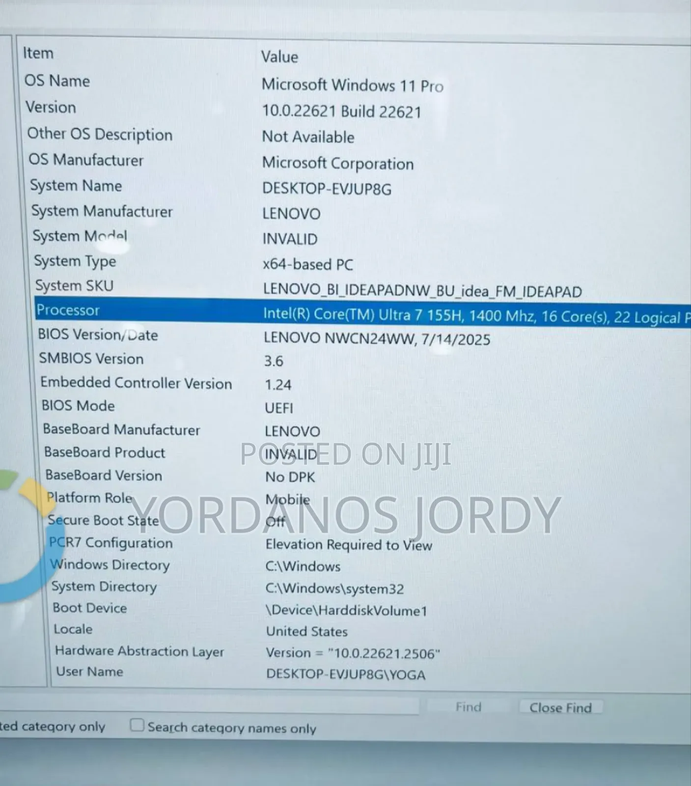 New Laptop Lenovo Yoga 7 15ITL5 16GB Intel Core Ultra 7 SSD 512GB