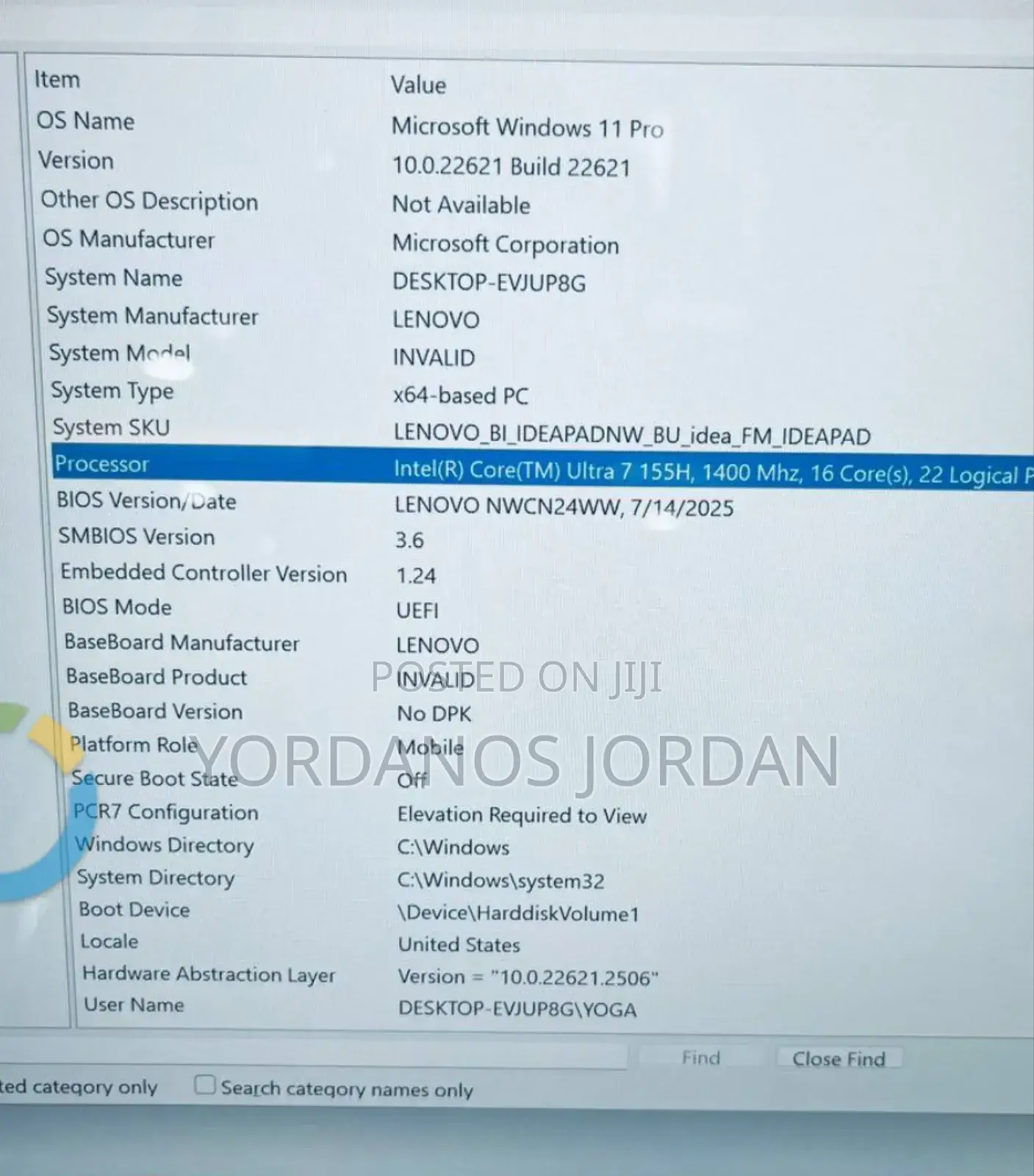 New Laptop Lenovo Yoga 7 15ITL5 16GB Intel Core Ultra 7 SSD 512GB
