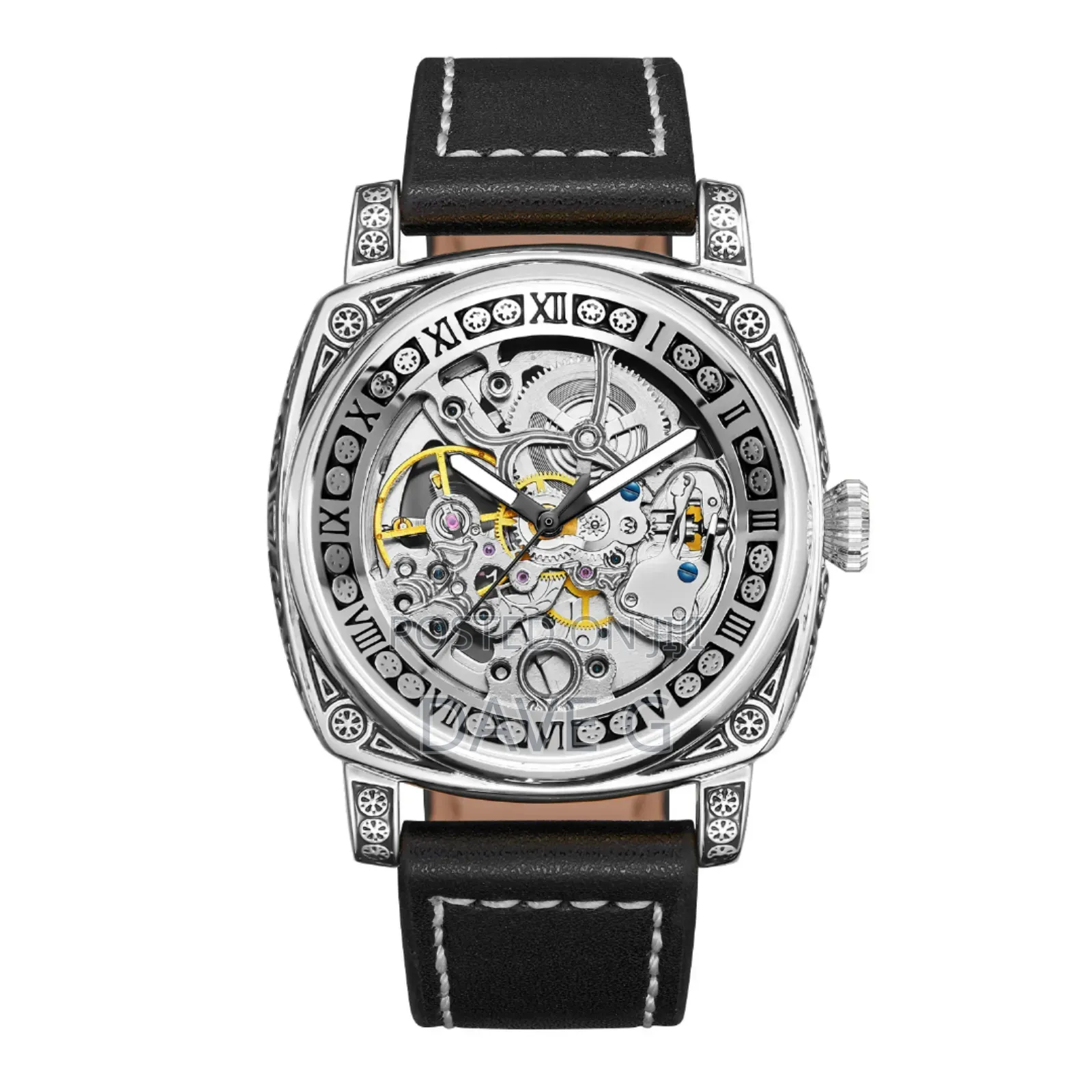 Forsining Square Luxury Retro Mechanical Watch for Men