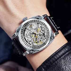 Forsining Square Luxury Retro Mechanical Watch for Men