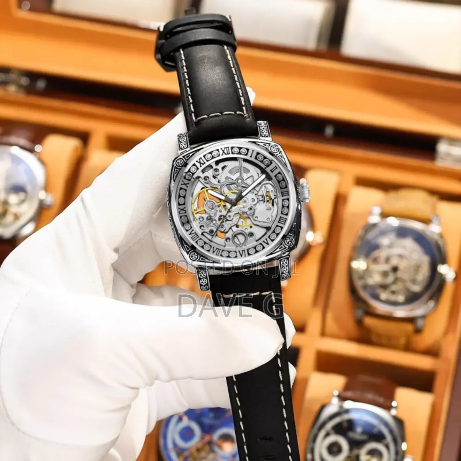 Forsining Square Luxury Retro Mechanical Watch for Men