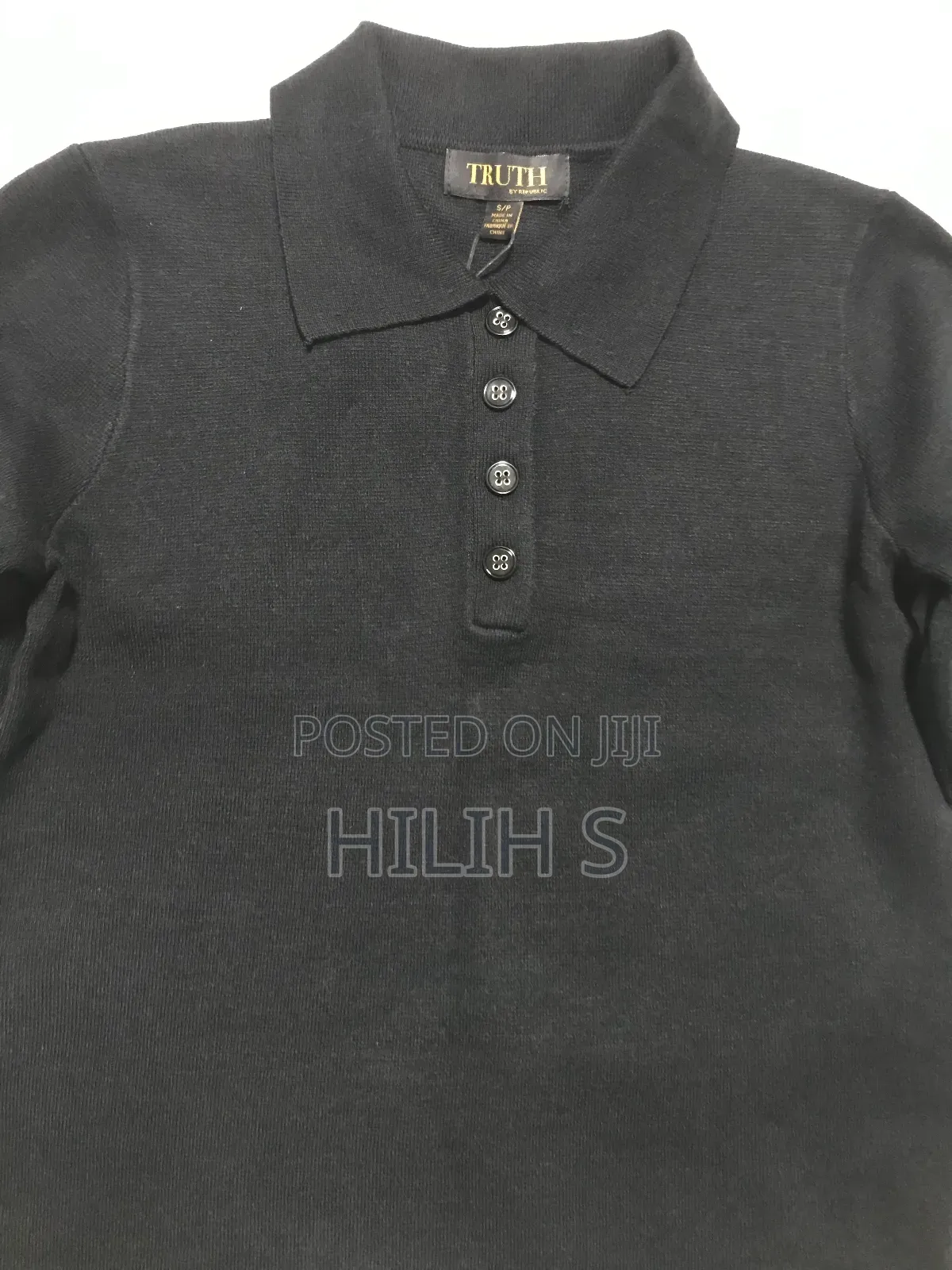 Black Women's Short Sleeve Sweater