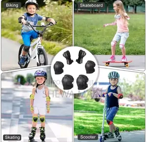 Youth Protective Gear Set, Knee Pads and Elbow Pads Wrist Guard Protec