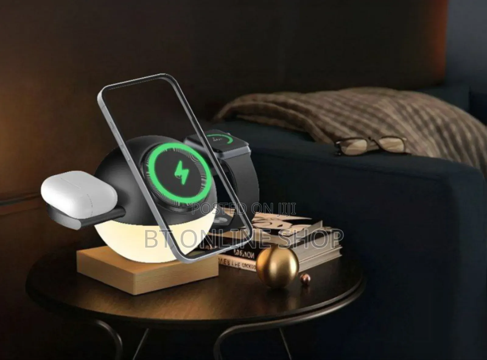 Porodo Orbix 3-in-1 Wireless Charger With Adjustable Ambient Light