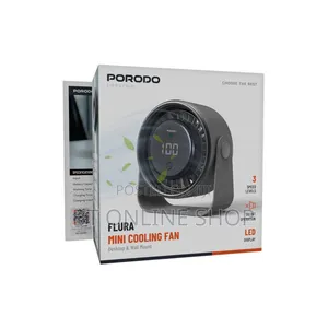 Photo - Porodo Flura Mini Cooling Fan With Desktop Wall Mount