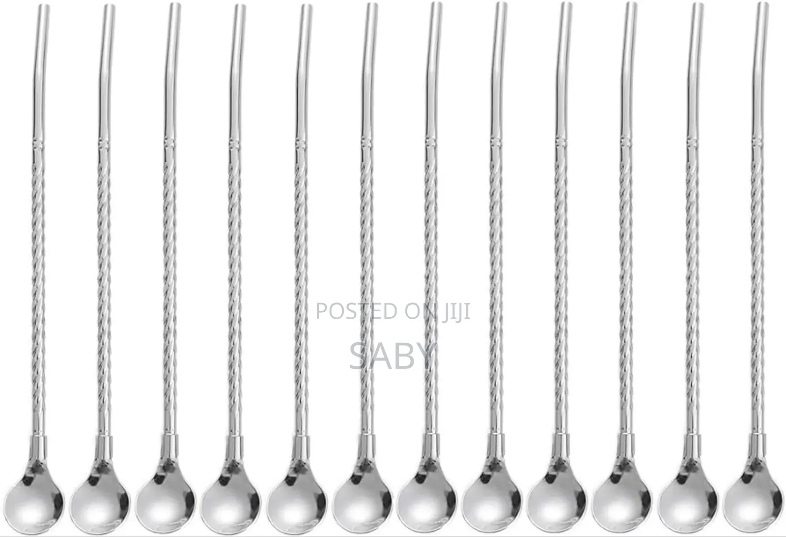 6pcs Reusable Drinking Stainless Straws With Cleaning Brush