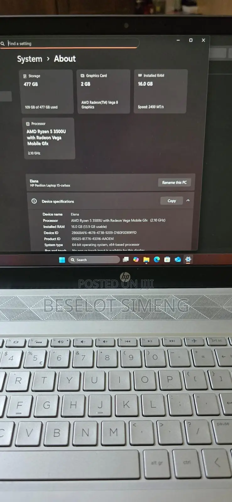 New Laptop HP Pavilion 15 16GB AMD Ryzen 5 HDD+SSD 512GB