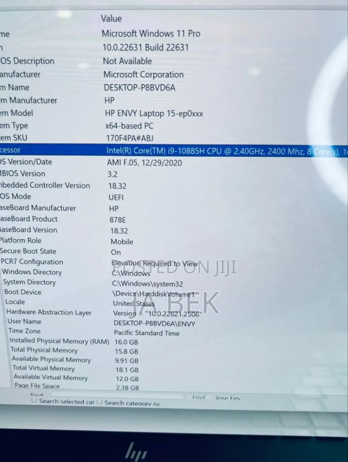 New Laptop HP Envy 14t 16GB Intel Core I9 SSD 512GB