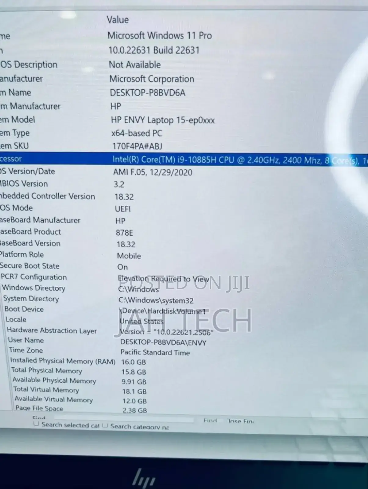 New Laptop HP Envy 14t 16GB Intel Core I9 SSD 512GB