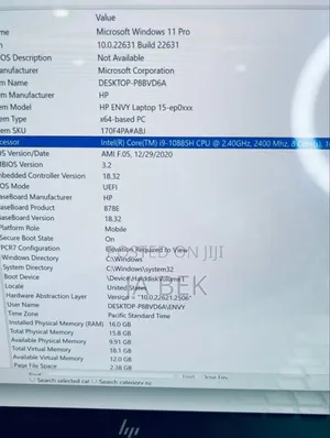 New Laptop HP Envy 14t 16GB Intel Core I9 SSD 512GB