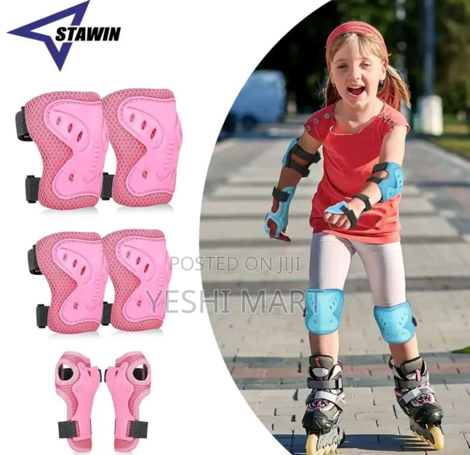 Youth Protective Gear Set, Knee Pads and Elbow Pads Wrist Guard Protec