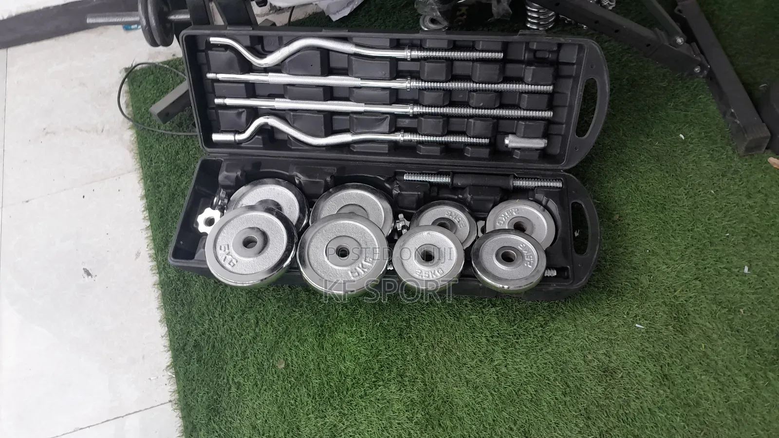 Adjustable Chrome Dumbbell Barbell Set