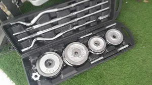 Adjustable Chrome Dumbbell Barbell Set