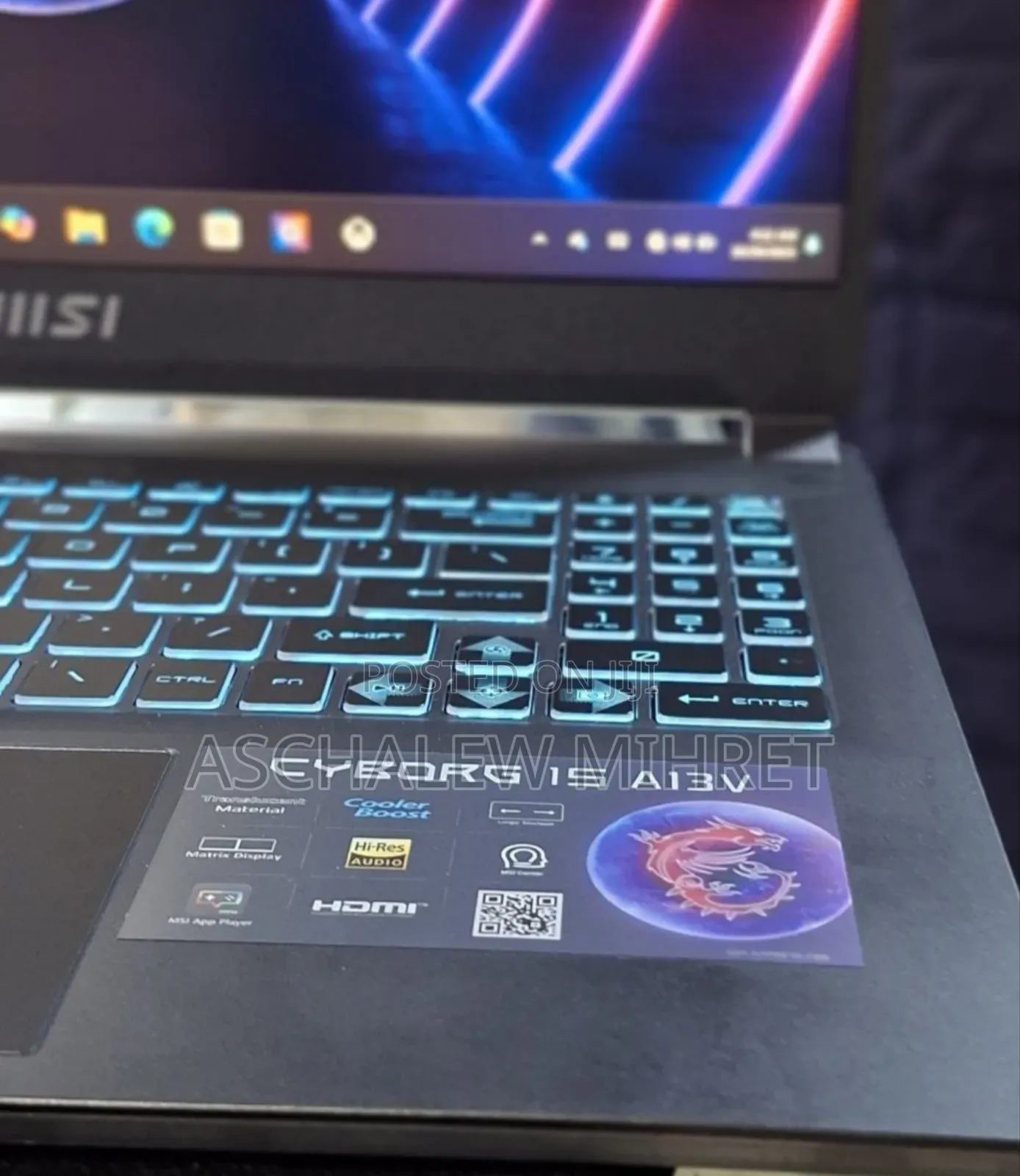 New Laptop MSI Cyborg 15 16GB Intel Core I7 SSD 512GB