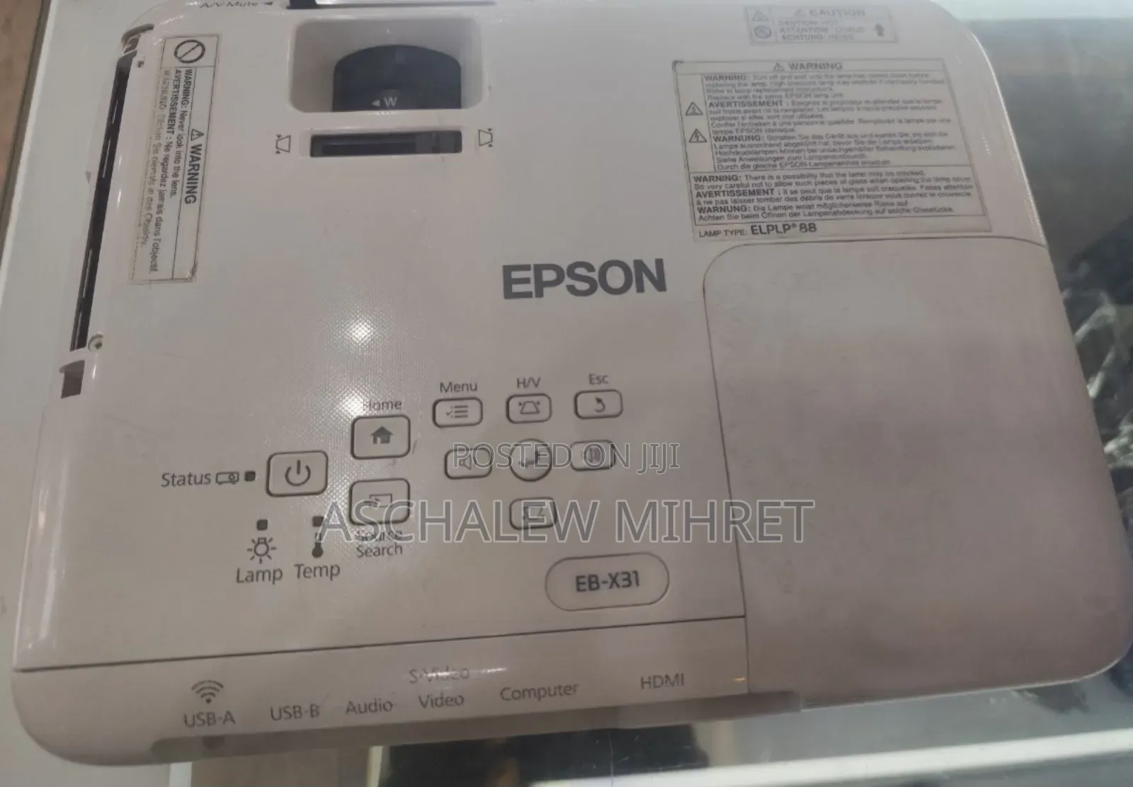 Epson Projector Model Name: Eb-X31 Hardware