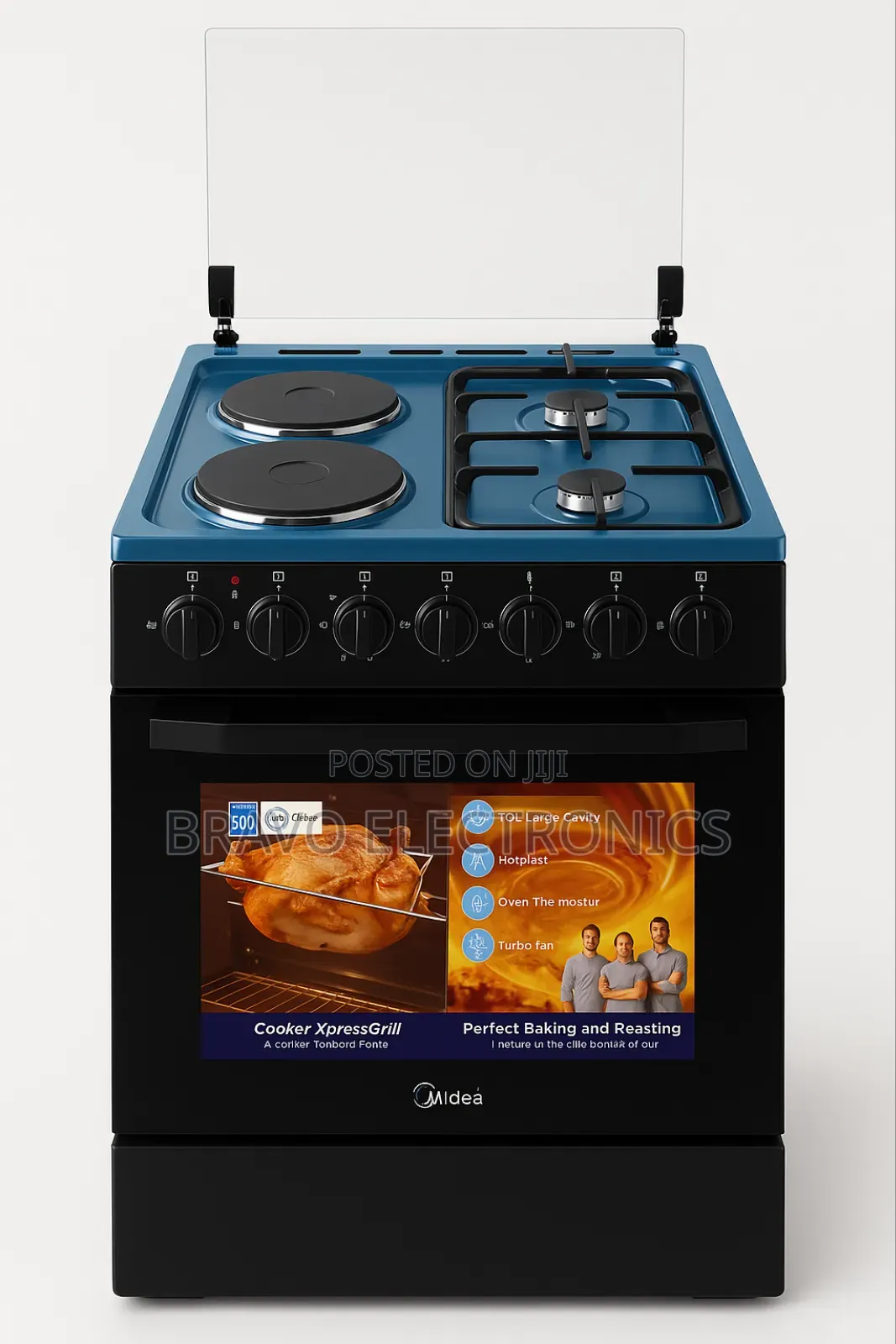 Midea 60×60 Stainless Oven – Powerful Baking, Grilling Cooking