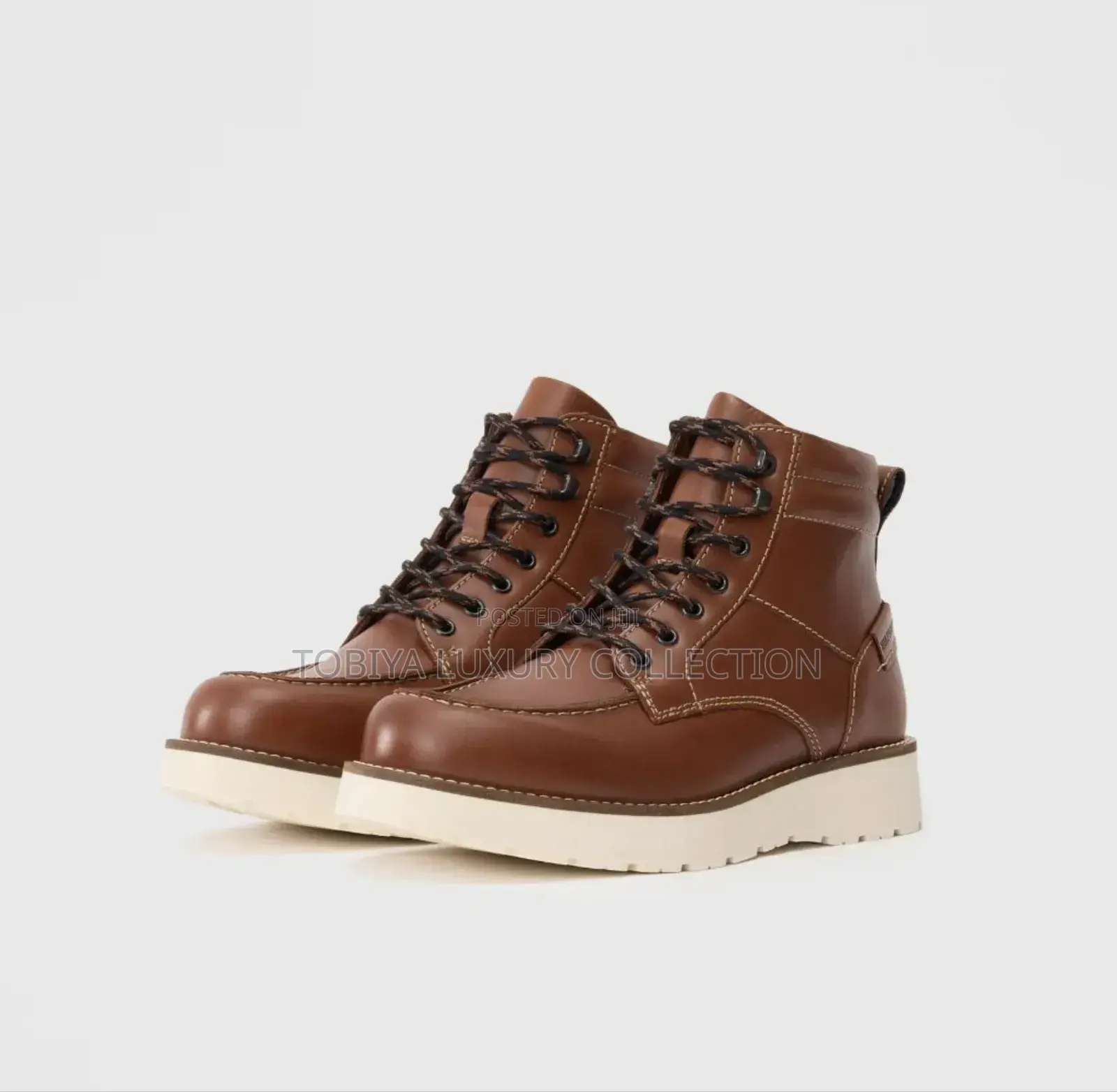 Tommy Hilfiger Lace-Up Ankle Boots - Cognac 29,900 Birr
