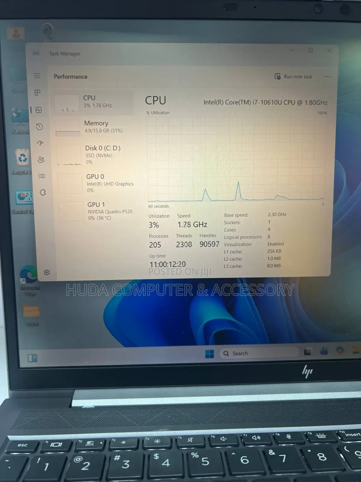 New Laptop HP ZBook Fury 17 G7 16GB Intel Core I7 SSD 512GB