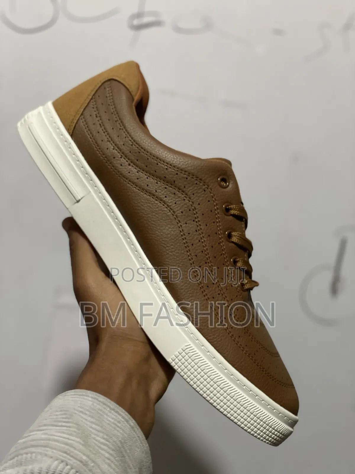 Lacoste Master Quality Brown Leather-Look Sneakers