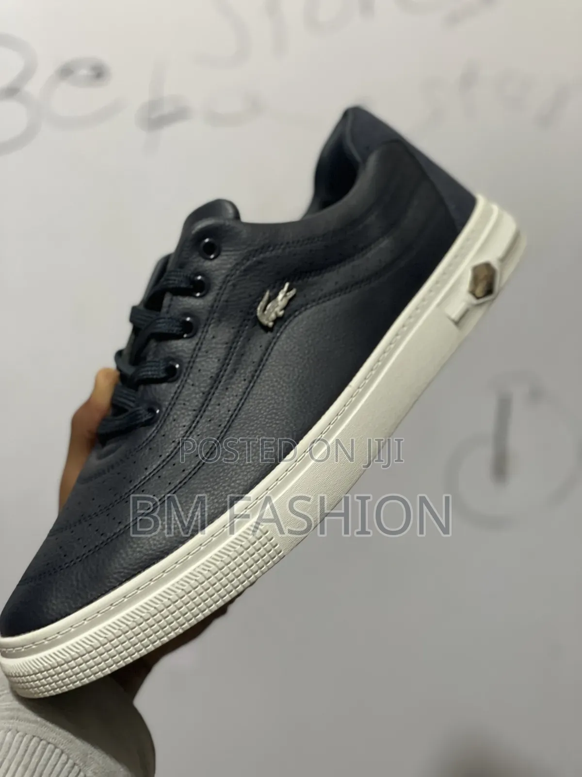 Lacoste Navy Perforated Sneakers