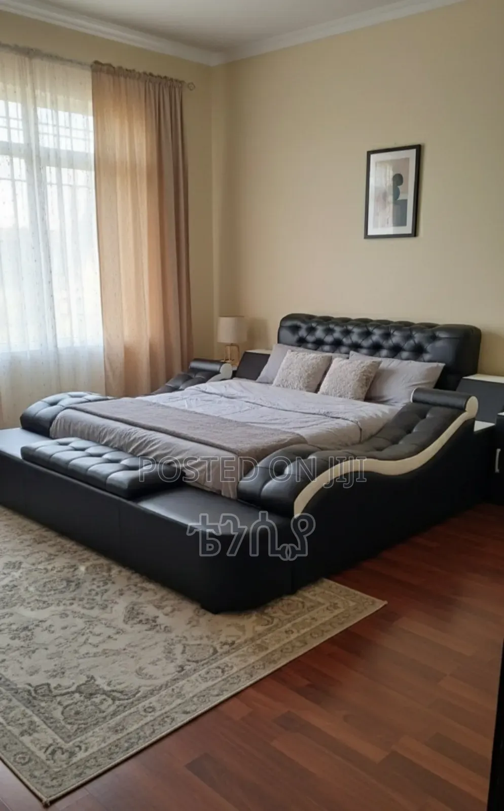 Premium Leather Tufted Bed