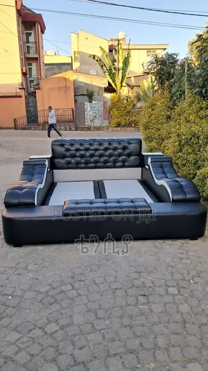 Premium Leather Tufted Bed