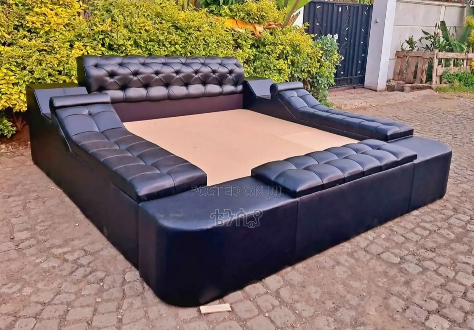Premium Leather Tufted Bed