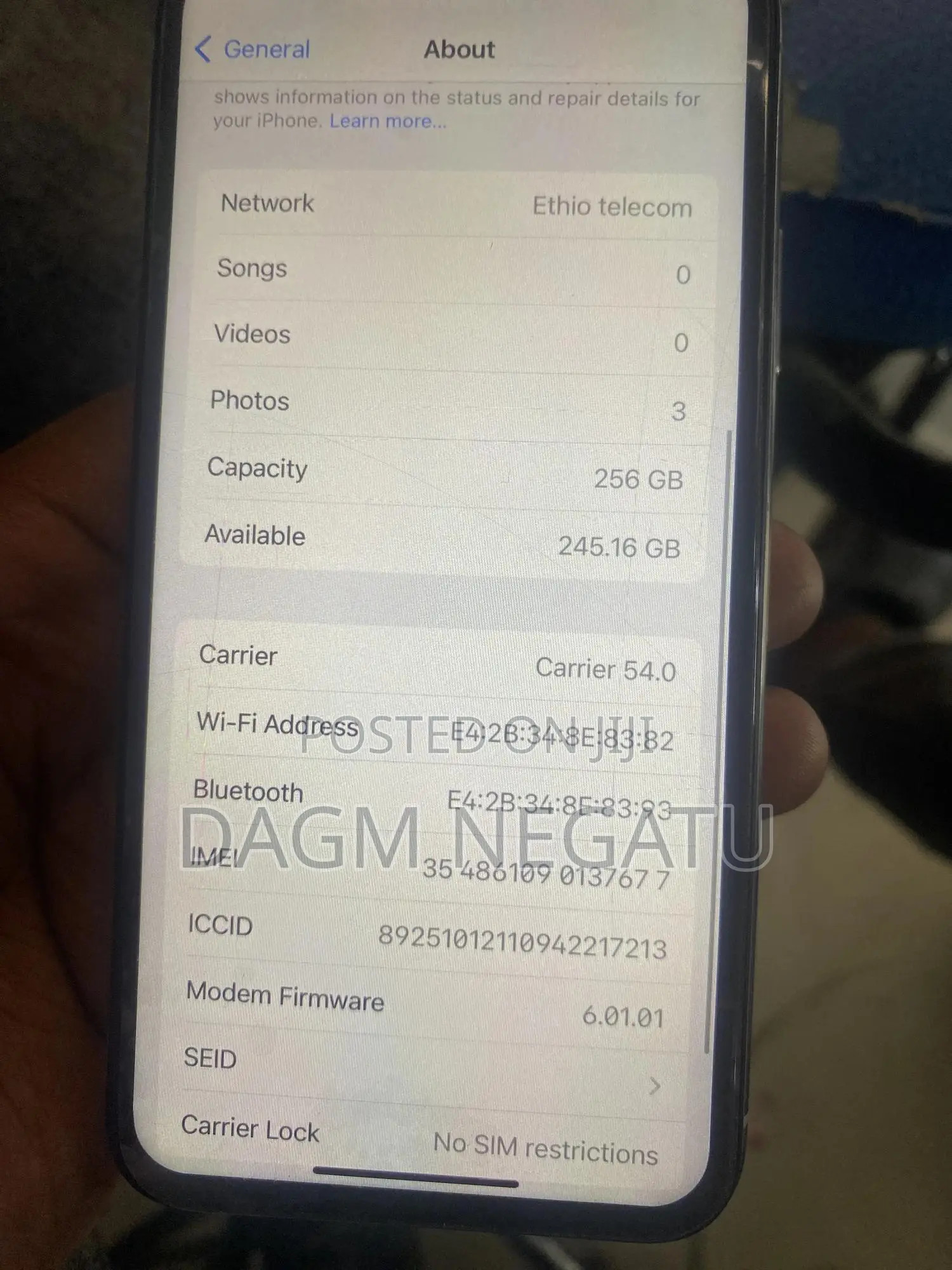 Apple iPhone X 256 GB Silver