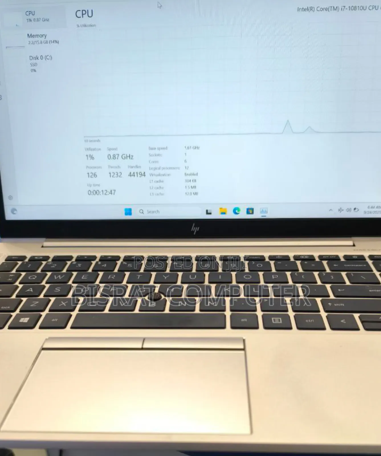 New Laptop HP EliteBook 840 G7 16GB Intel Core I7 SSD 512GB