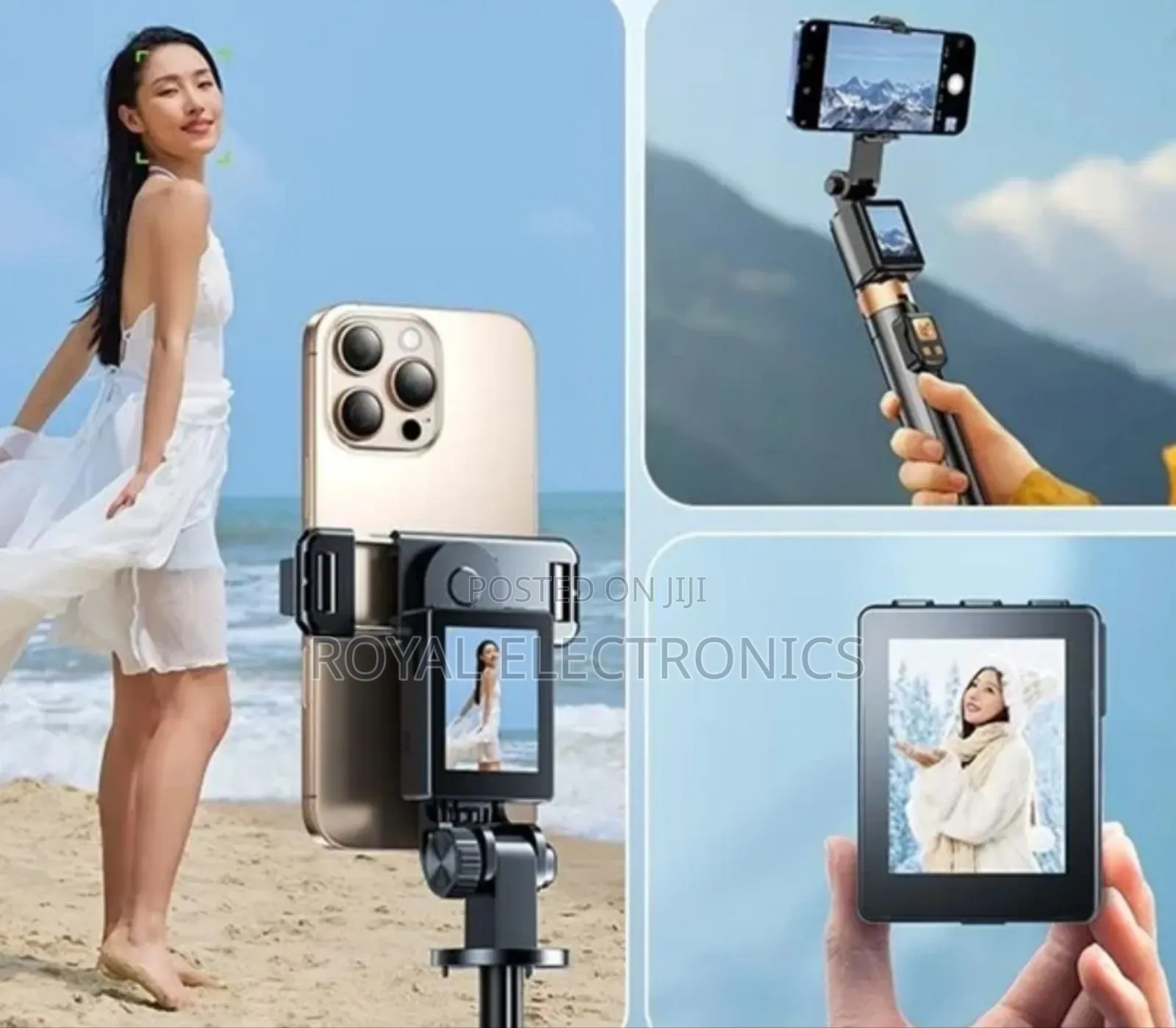 የራሱ Screen የተገተመለት እንደፈለጉ እየተንቀሳቀሱ Photo እና Video የሚነሱበት Gimbal Tripod