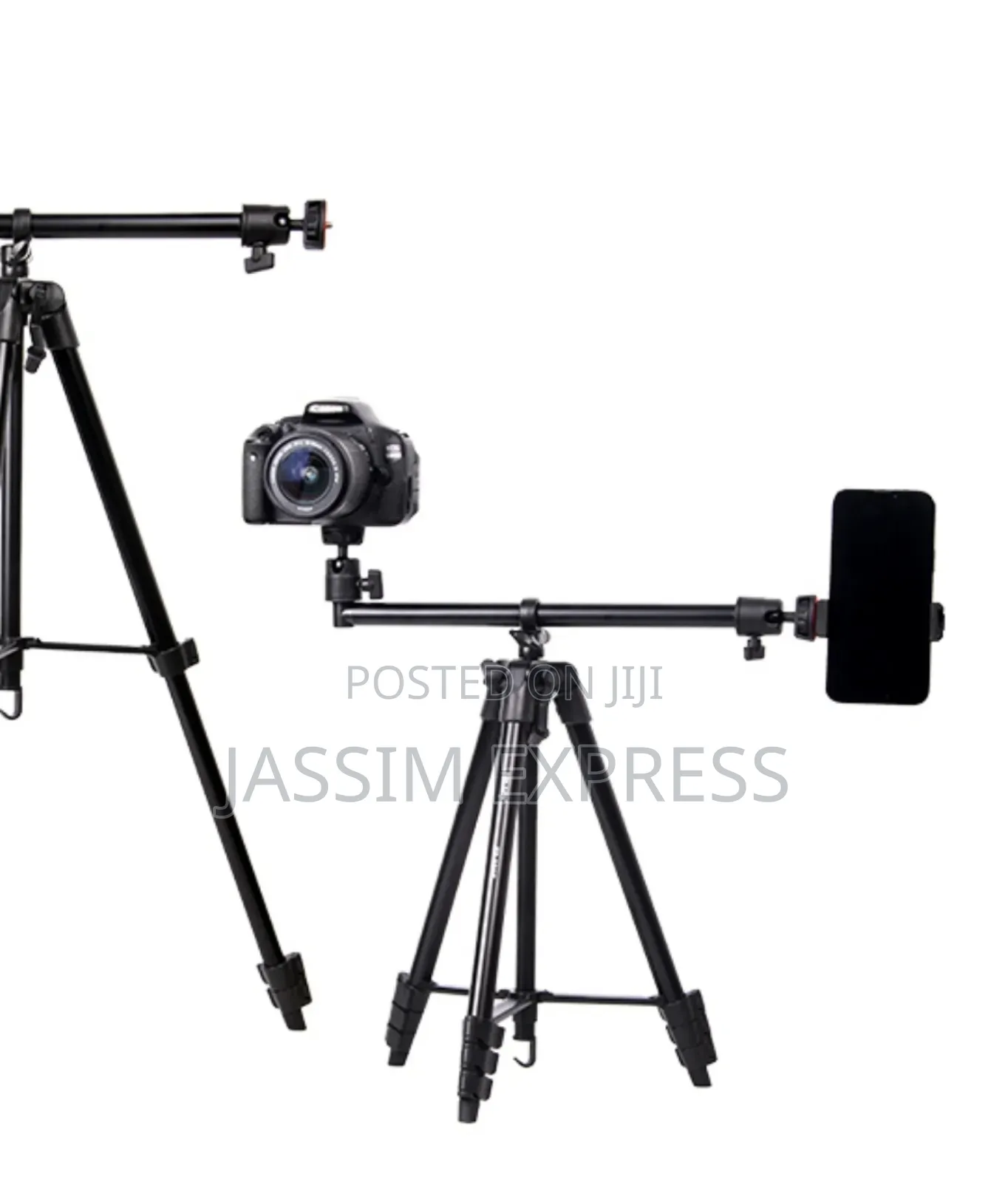 ለስልክም ለካሜራም የሚሆን Aluminum Extendable Tripod With Mobile Holder
