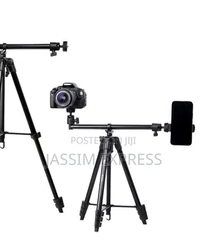 Photo - ለስልክም ለካሜራም የሚሆን Aluminum Extendable Tripod With Mobile Holder