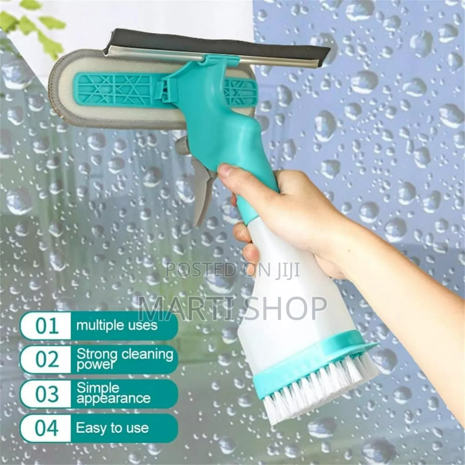 Spraying Window Cleaning Brush