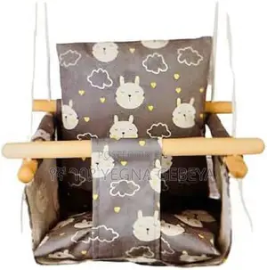 Toddler Wooden Swing Seat Indoor/Outdoor Hanging Chair Safety Harnes