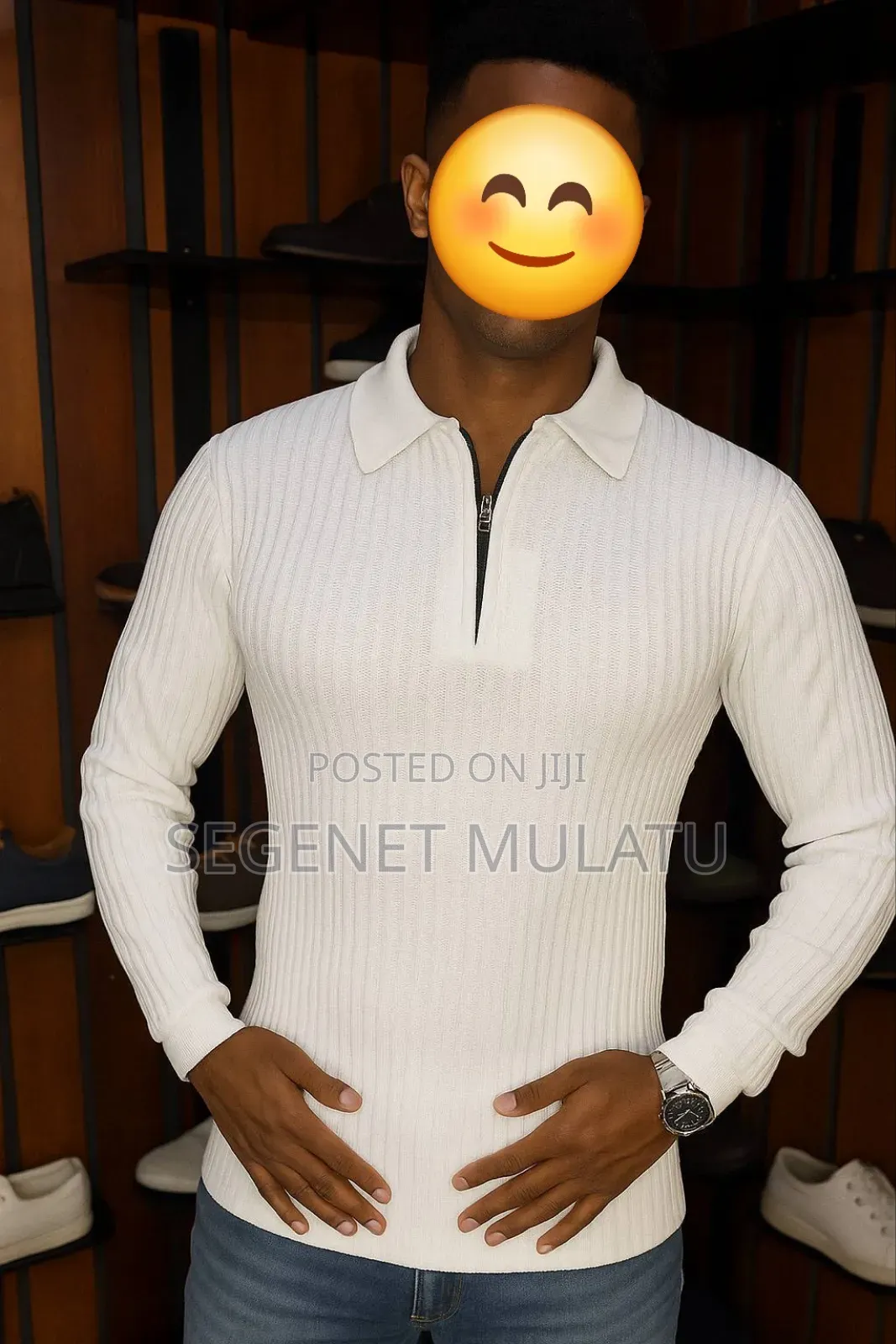 Zipper Polo Shirts for Men