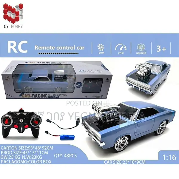Car-Racing Rc Model Car – Full-Function Remote With Simulation Lights