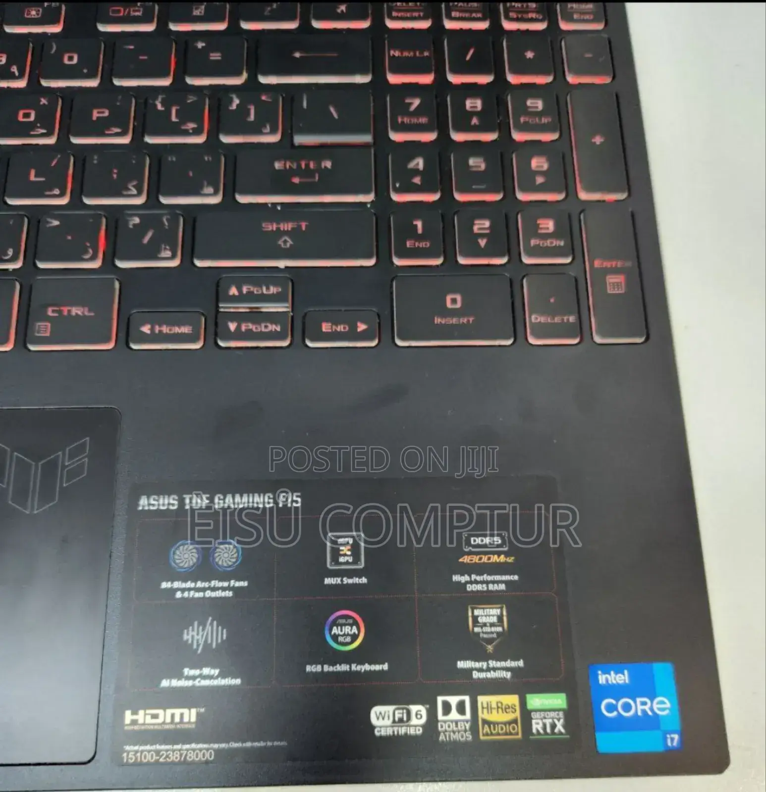 New Laptop Asus TUF Dash F15 16GB Intel Core I7 SSD 512GB