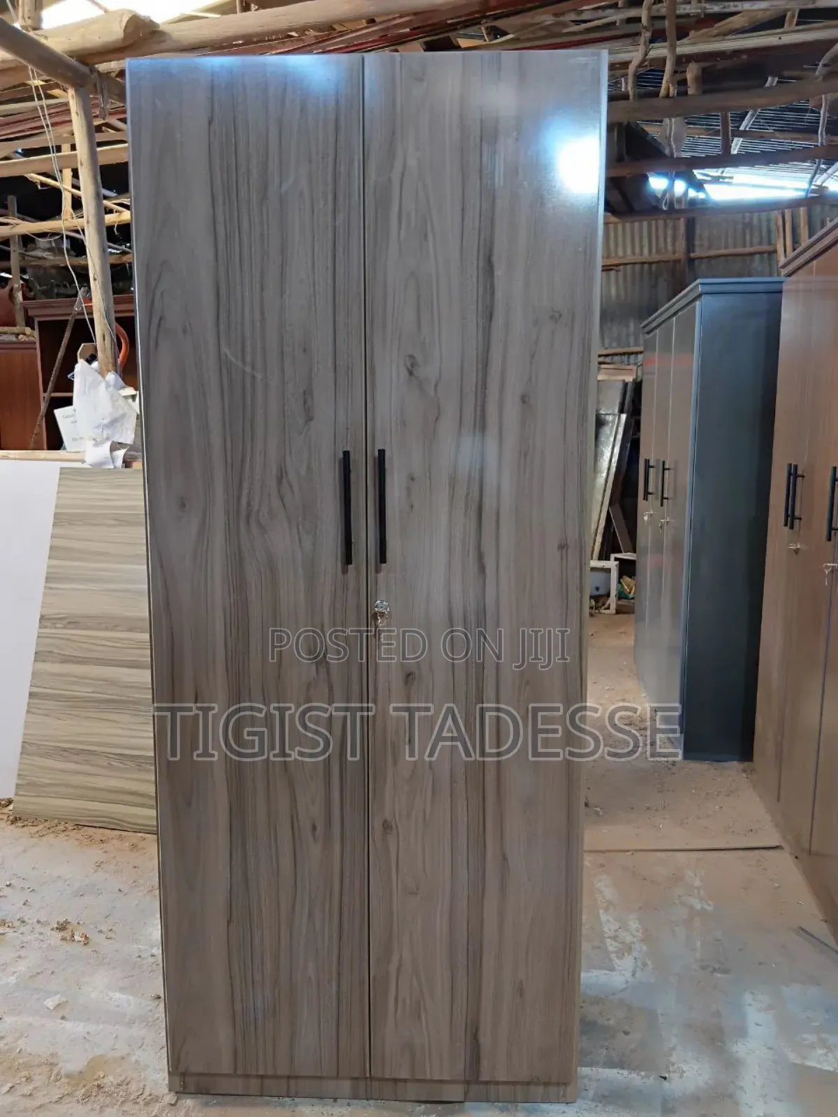 Closet ሙሉ በር 80ሳ.ሜ ቁም ሳጥን በላምኔት የተሠራ