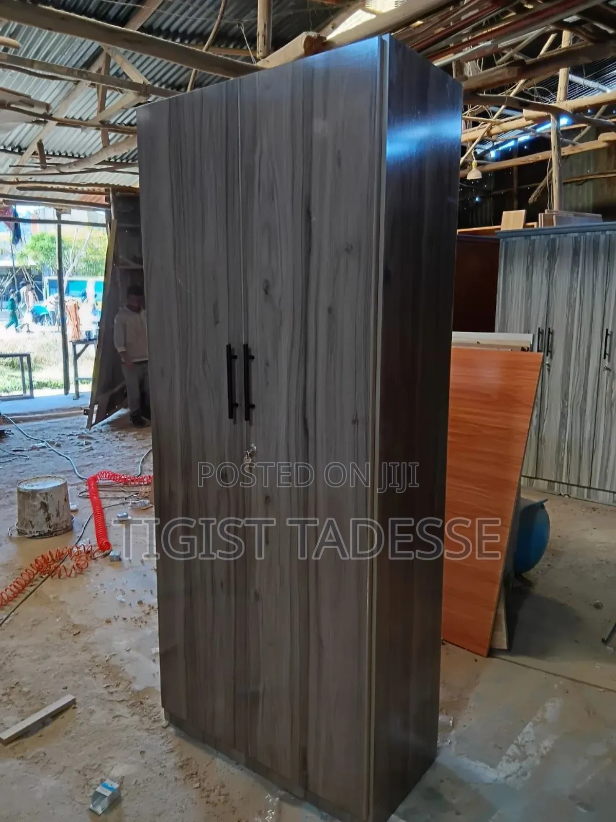 Closet ሙሉ በር 80ሳ.ሜ ቁም ሳጥን በላምኔት የተሠራ