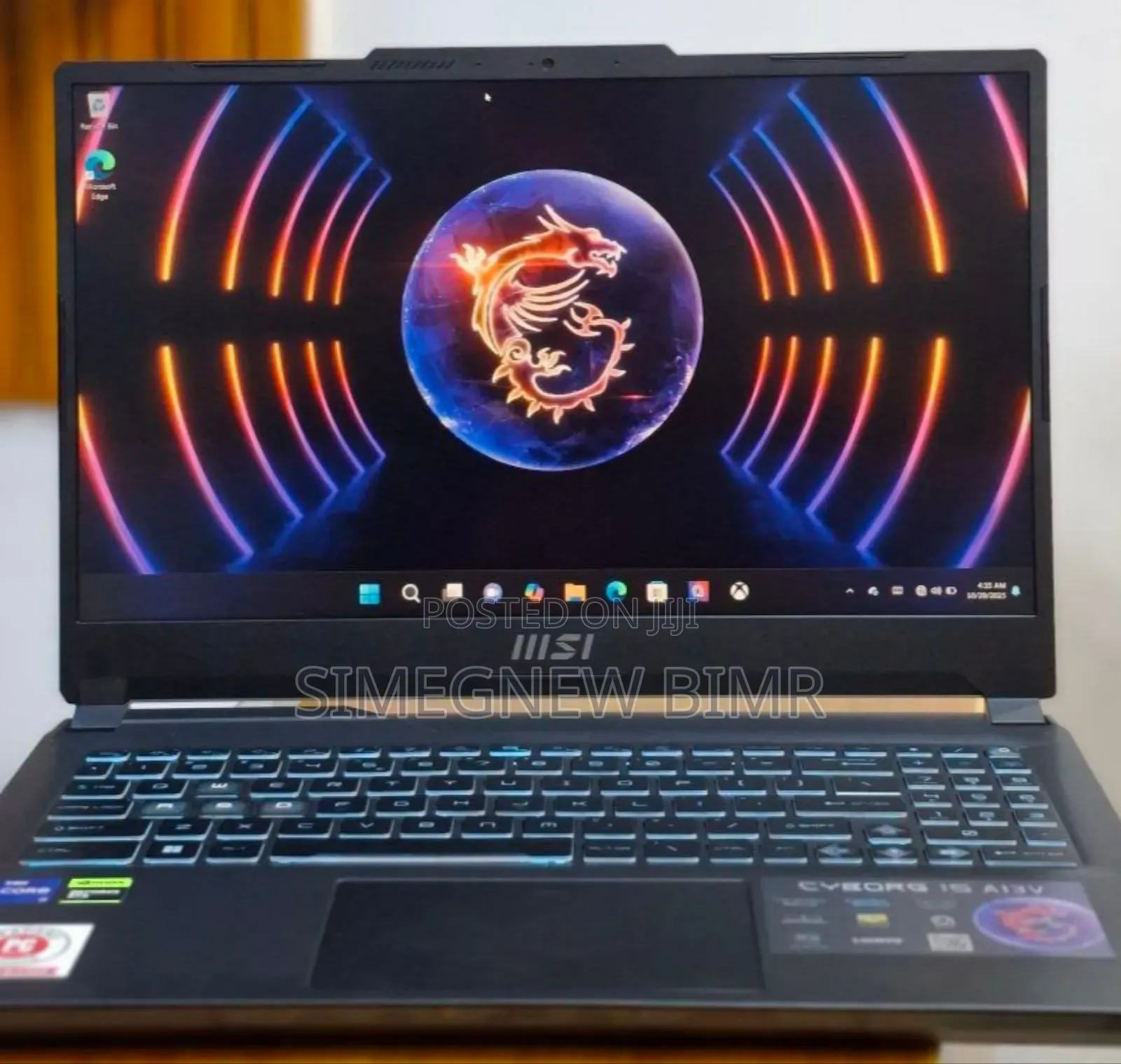 New Laptop MSI Cyborg 15 16GB Intel Core I7 SSD 512GB