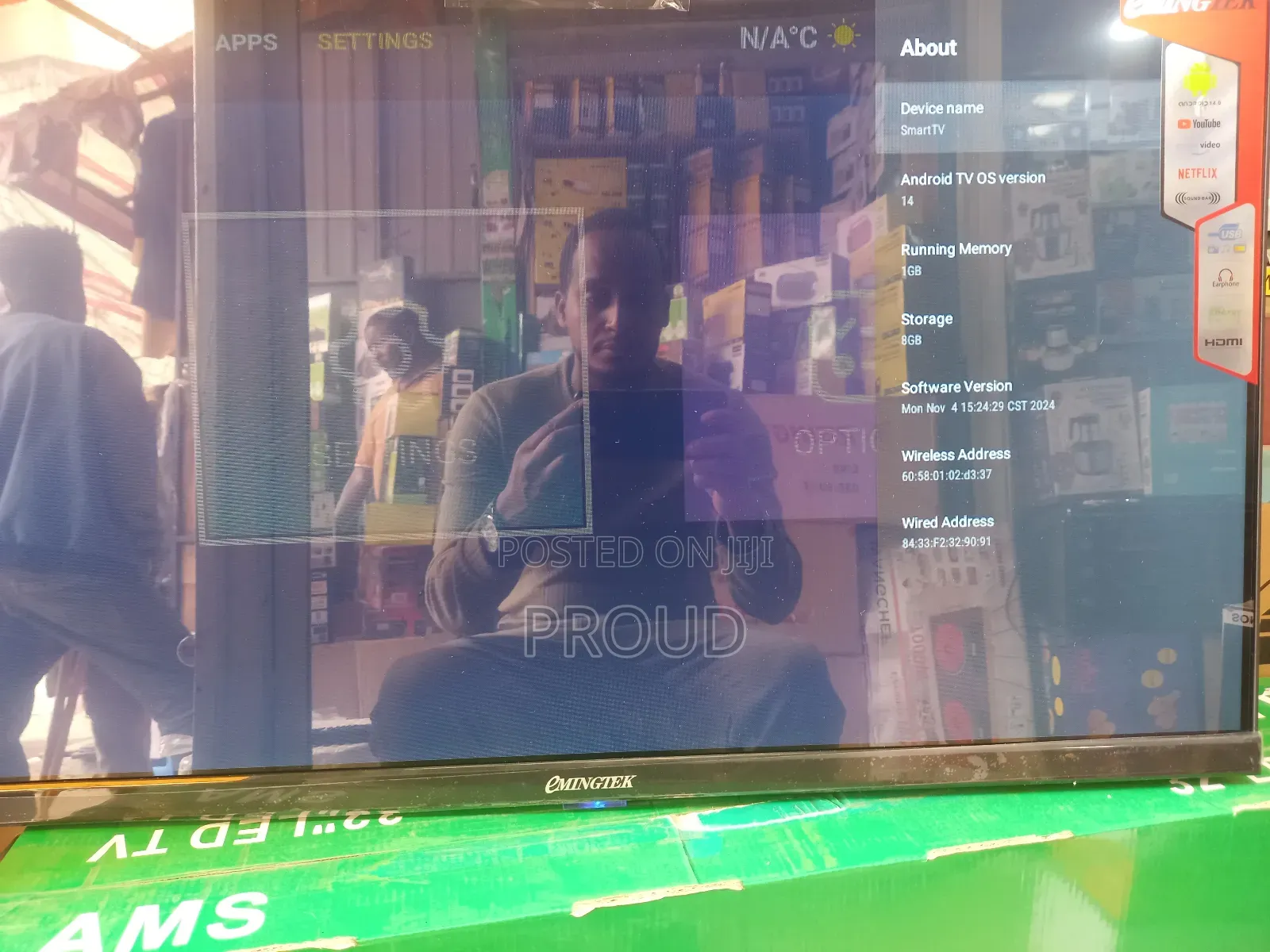 Eminegtek 32 Inch Smart Android Tv